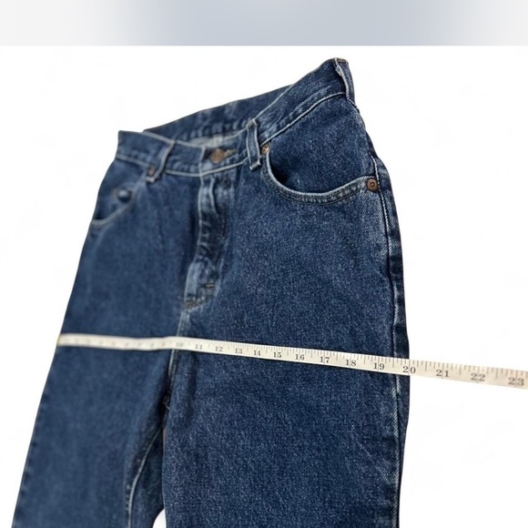 Dark Wash Vintage Lee Denim Mom Jeans Straight Leg 28X31 High-rise - Picture 4 of 8